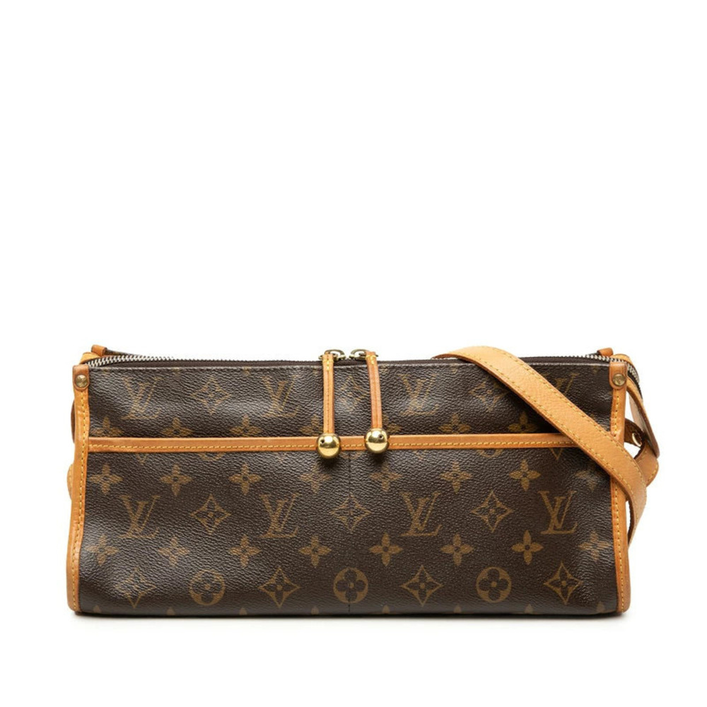 Louis Vuitton Monogram Popincourt Long Crossbody Bag Brown Leather